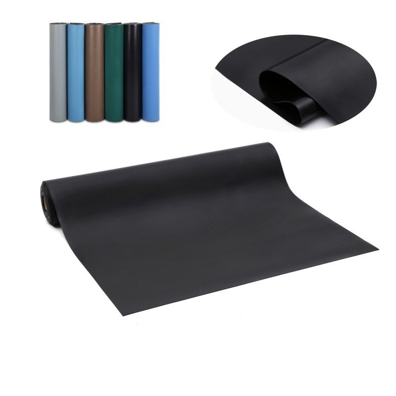 Anti Slip 0.5mm 1.5mm Thickness Black Vulcanized Silicone Sheeting Roll Stamp rubber Sheet For Heat Press