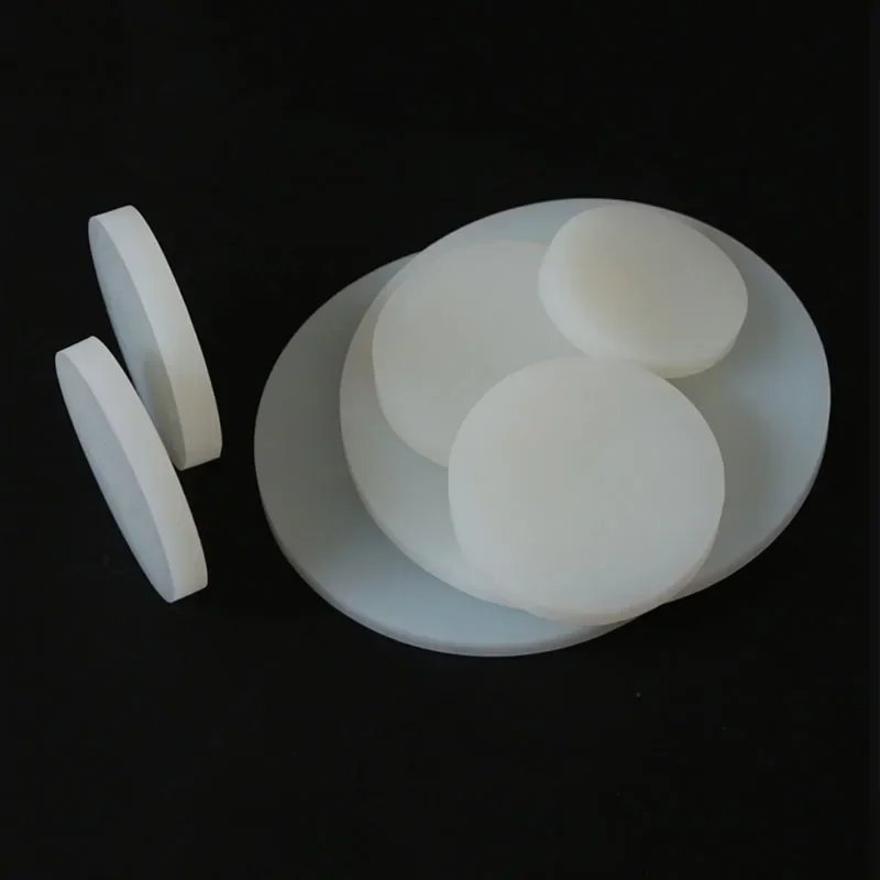 White Solid Round Silicone VMQ Rubber Sheet Seal Gaskets Pad Dia 5-150mm Thick 0.5-8mm