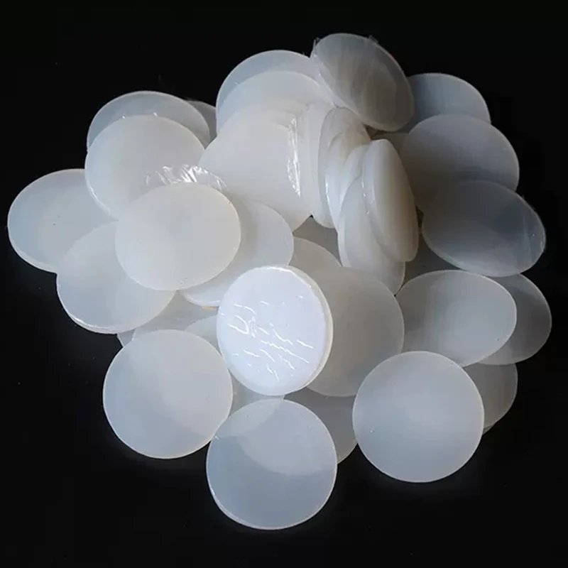 White Solid Round Silicone VMQ Rubber Sheet Seal Gaskets Pad Dia 5-150mm Thick 0.5-8mm