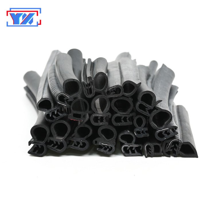 Custom shape extruded silicone PVC TPE TPV EPDM rubber strip seals extrusion rubber seal