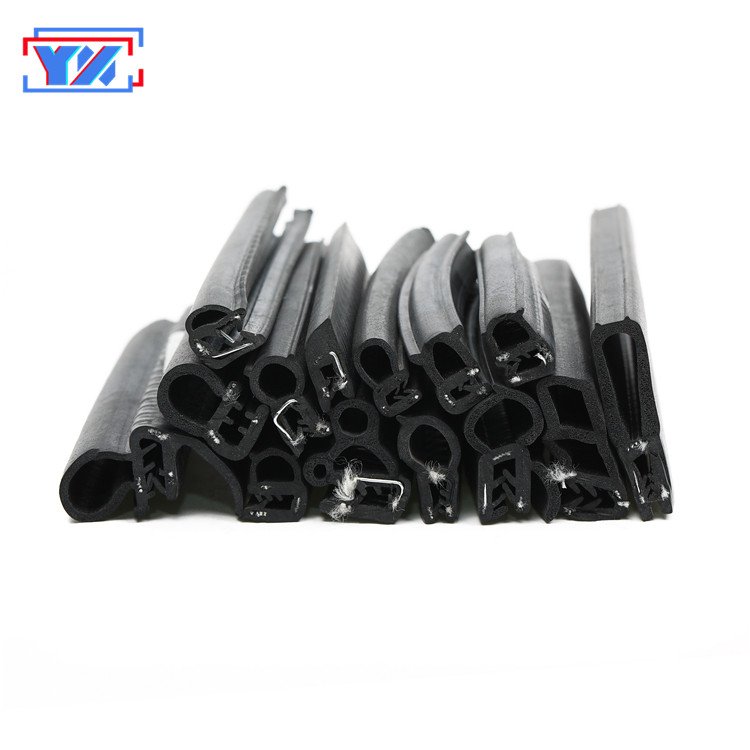 Custom shape extruded silicone PVC TPE TPV EPDM rubber strip seals extrusion rubber seal
