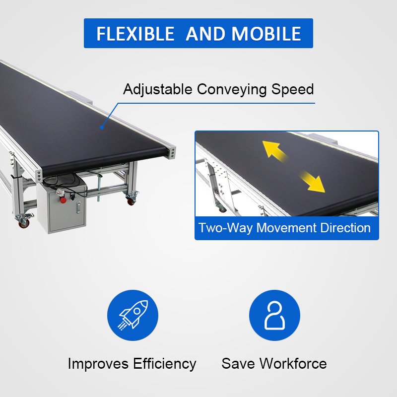Bifa Automatic 10m Stainless 110V 380V PVC 4080 Profile Wide Band Conveyor Belt conveor
