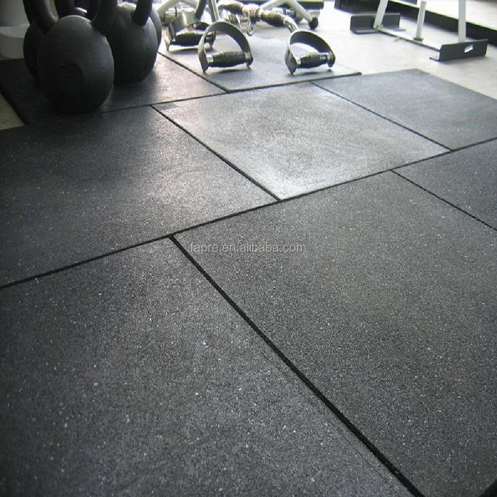 Fire safety Easy install 50cm*50cm EPDM colorful flecks GYM Rubber floor mat