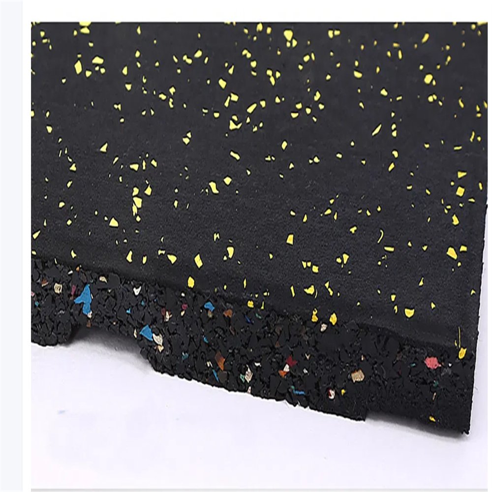 Fire safety Easy install 50cm*50cm EPDM colorful flecks GYM Rubber floor mat