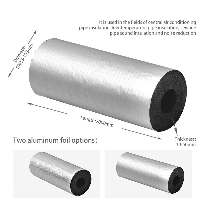 Industrial Style Soft Rubber Foam Insulation Pipe Low Temperature Resistant Plastic Air Conditioning Foam Sheet Tube