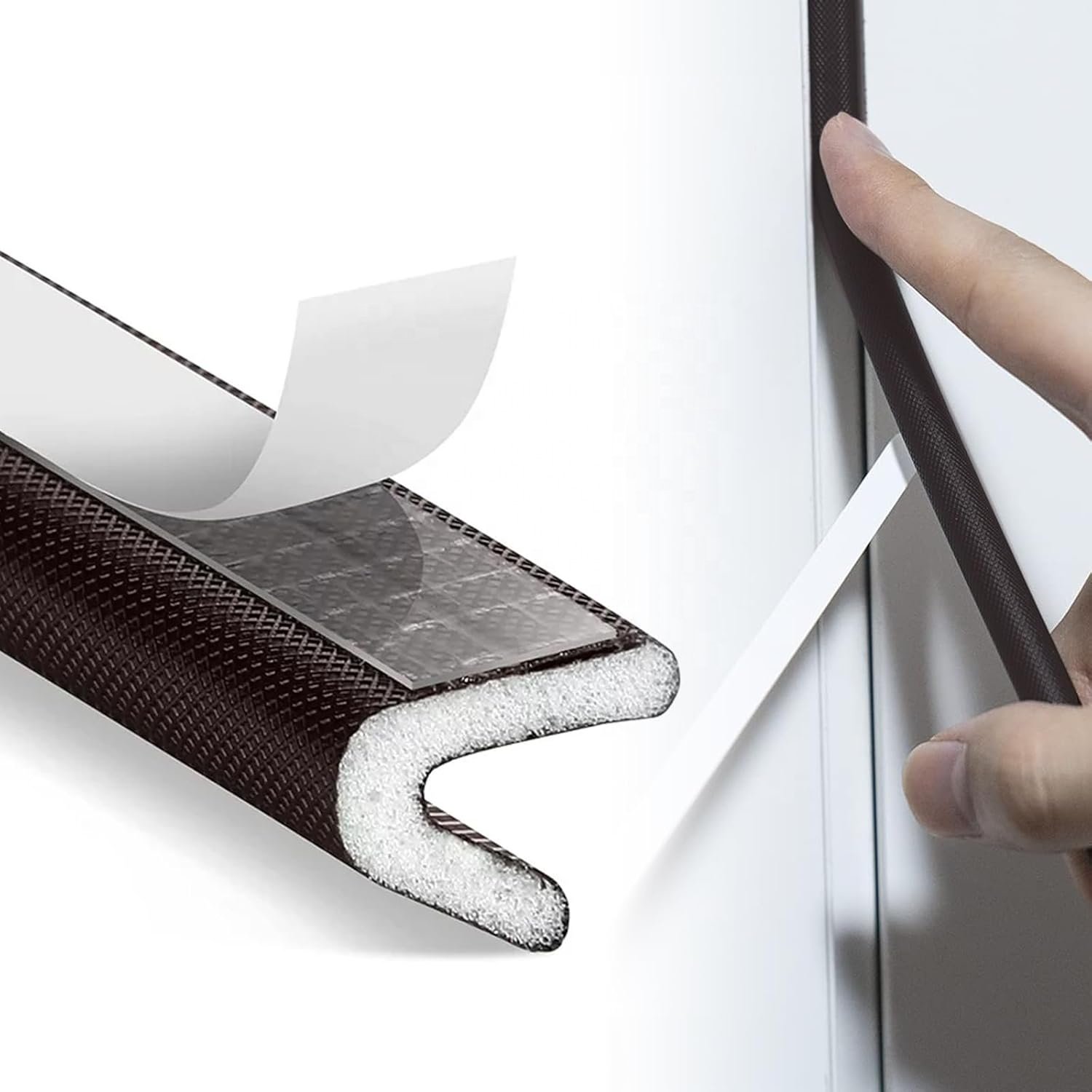 Self Adhesive Backed V Shape Pu Foam Weather Strip Door Gasket Weatherproof Door And Window Sealing Strip