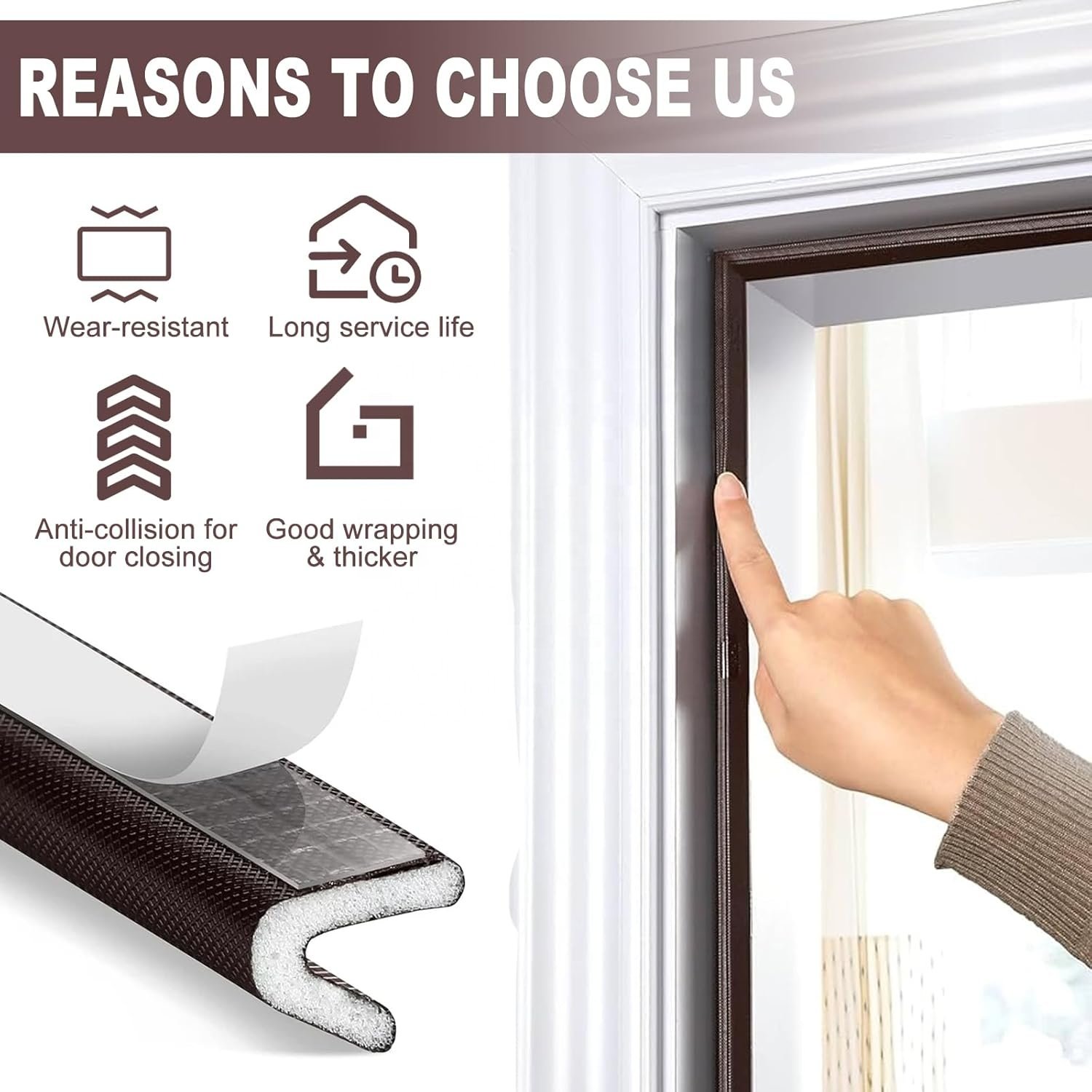 Self Adhesive Backed V Shape Pu Foam Weather Strip Door Gasket Weatherproof Door And Window Sealing Strip