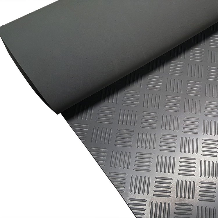 6mm non-toxic rubber sheet checker plate garage rubber flooring mat for stair treads cargo vans light truck box