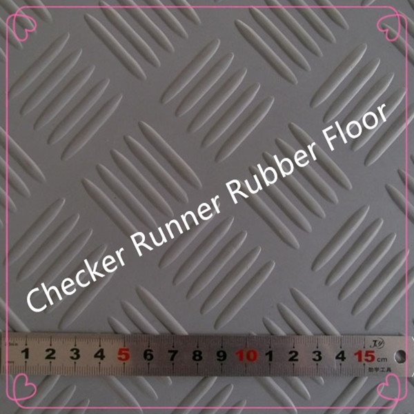 6mm non-toxic rubber sheet checker plate garage rubber flooring mat for stair treads cargo vans light truck box
