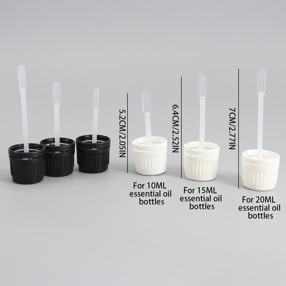 Tamper-evident 18/410 Plastic Flat rod paddle rod stripe cap GL18 mm Black Lid with Spatula