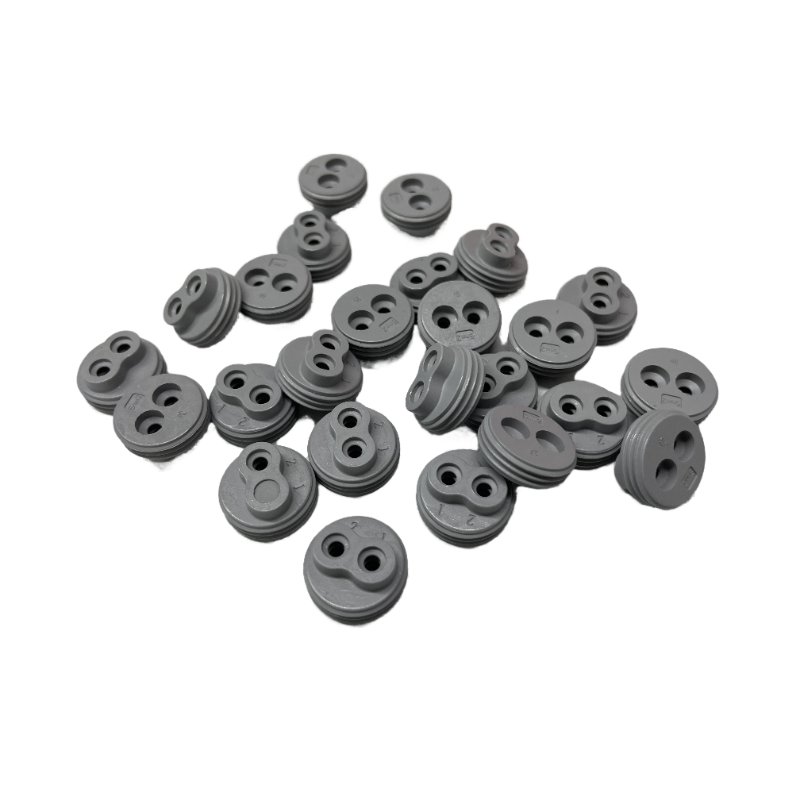Customized Size Serrated Waterproof Silicone Rubber Industrial NBR EPDM FKM Materials Cable Grommet For Hole Seal