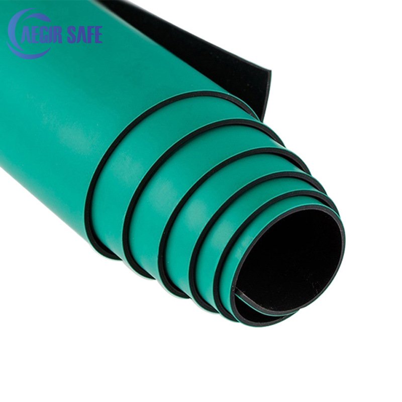 Aegirsafe Safe Work Electronic Workbench Antistatic Table Mat Floor ESD Rubber Sheet For Cleanroom