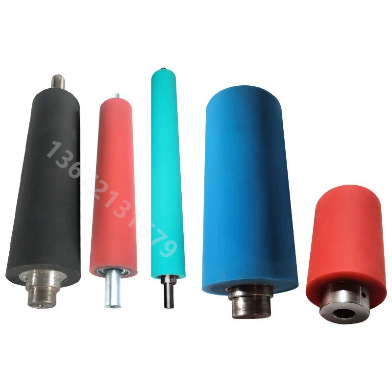 High Quality Non-standard customized wear-resistant,Polyurethane coated driven wheel with shaft wear-resistant PU Roller