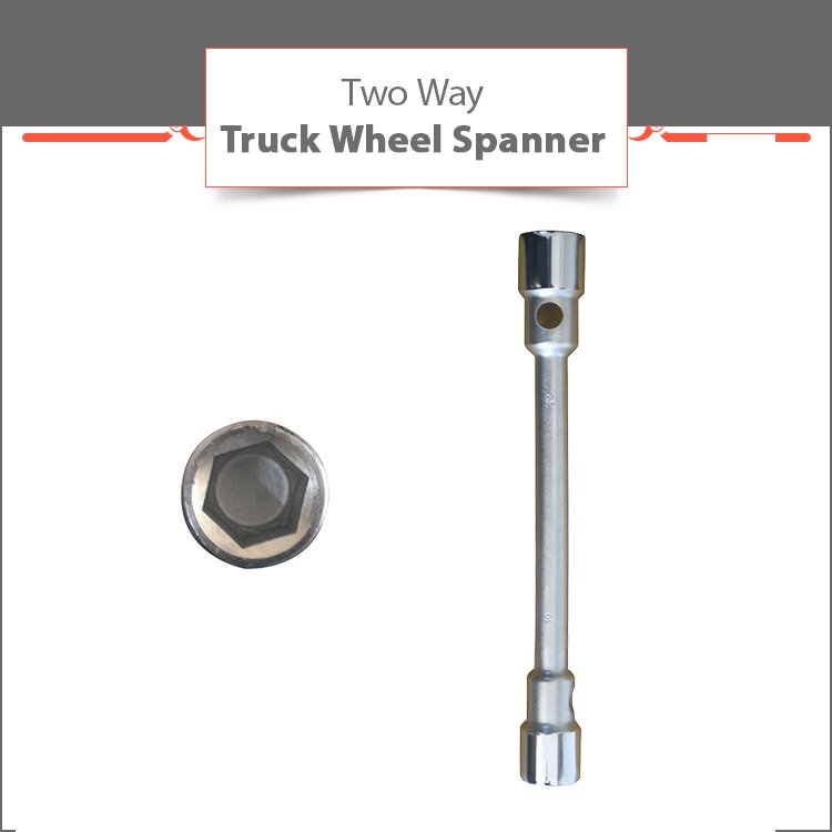 Full Hardened and Tempered Chrome Plated Two Way Wheel Spanner made from Best Quality Steel for Industrial and Home Usage
