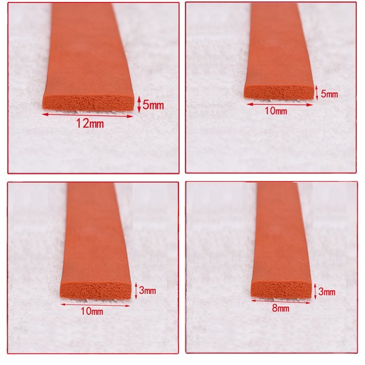 Rectangular Foam Strip EPDM Seal Flat pad Sponge Rubber Cord absorption sound noise dust proof sealing gasket sheet profile