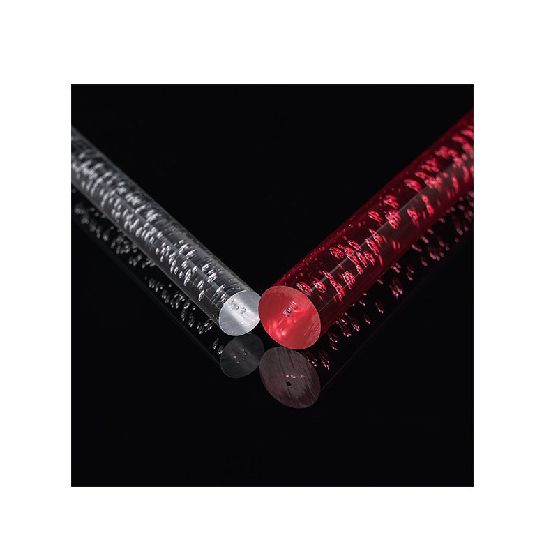 DHT-rod-1133 Custom Plastic Acrylic PMMA Rod Colorful Acrylic Bubble Bar For Led Diffuser Decoration Illumination