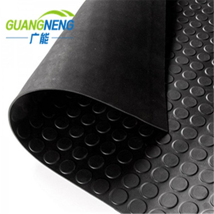 Anti-Slip Coin Round Stud DOT Pattern Rubber Mat Flooring
