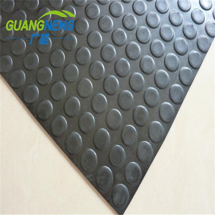 Anti-Slip Coin Round Stud DOT Pattern Rubber Mat Flooring