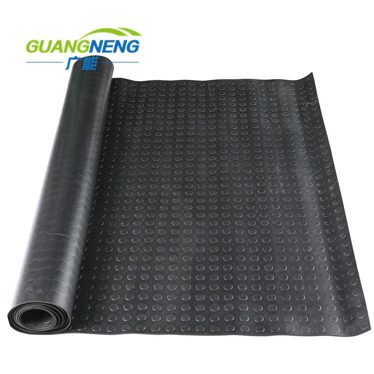 Anti-Slip Coin Round Stud DOT Pattern Rubber Mat Flooring