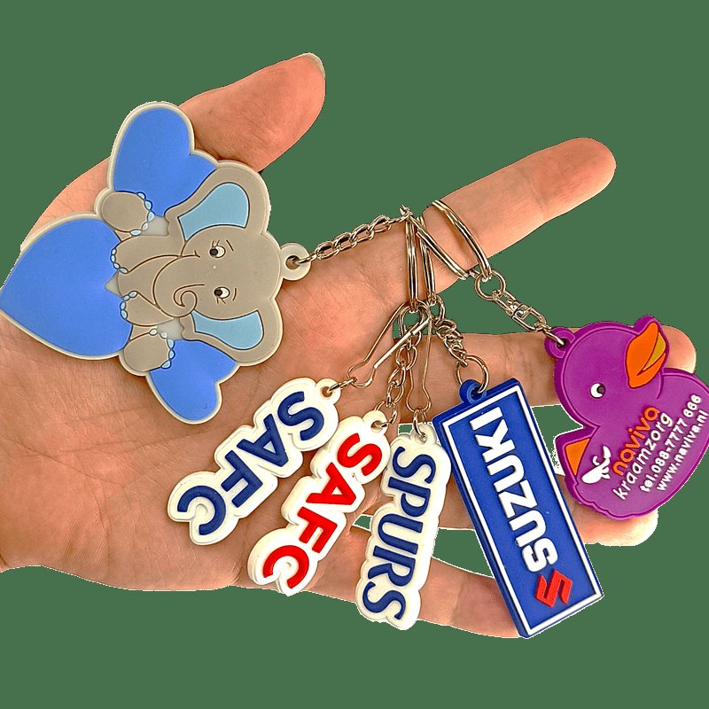 Factory Direct Customized Wholesale Silicone Gun Airplane Key Ring 2D Rubber Key Chain Soft Leaf PVC Keychain
