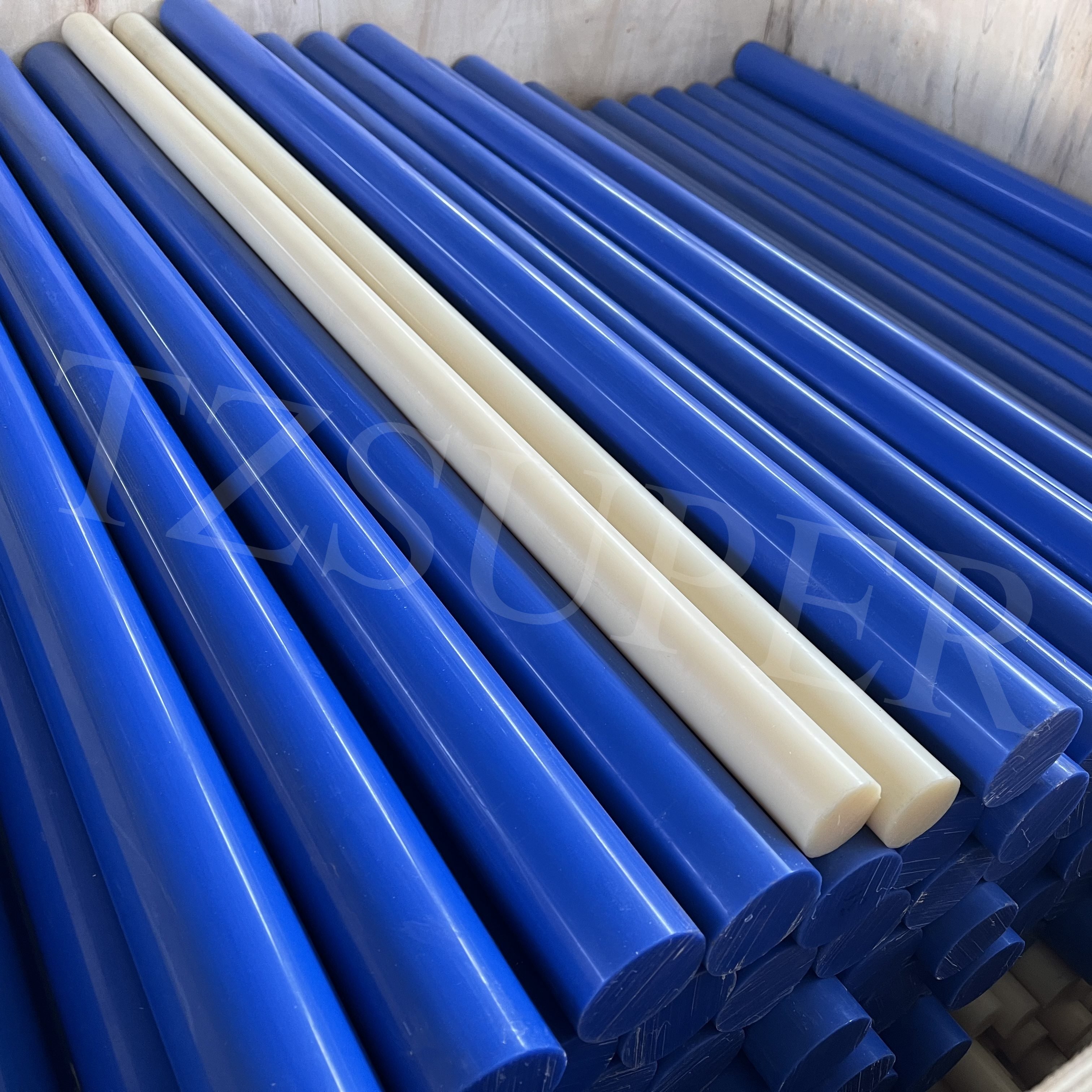 Industrial Use Wearable MC Blue Nylon Rod PA Round Bar
