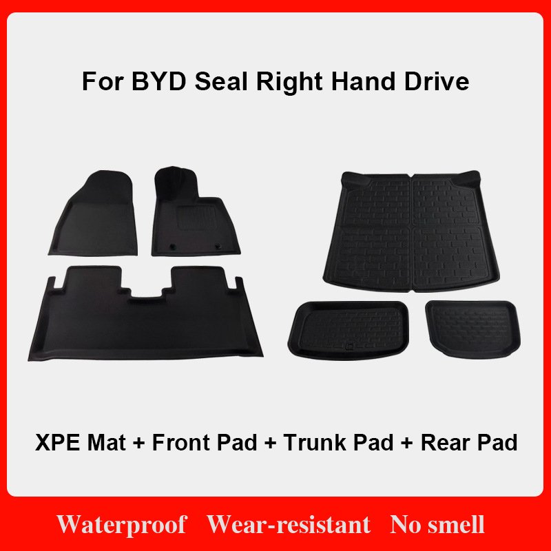 For 2022-2024 BYD Seal ECO Custom Fit Car Interior Accessories XPE Rubber Floor Mat Front Rear Boot Mat Sports Right Hand Drive