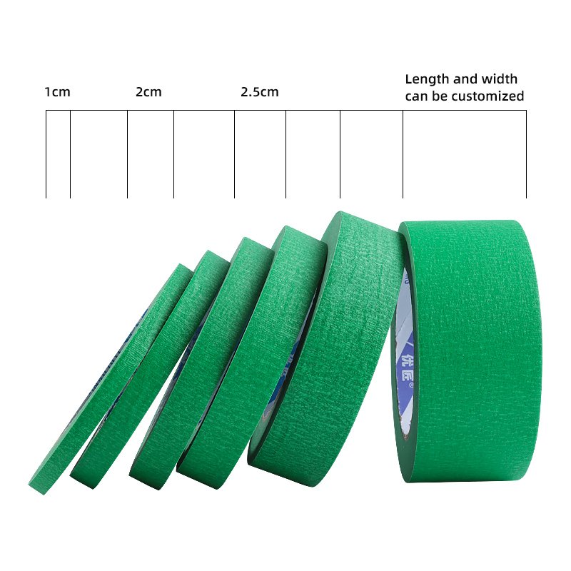 YOUJIANG Strongly sticky exterior wall spray paint Ruban De Masquag green outdoor Painter's Tape Painting paper masking tape