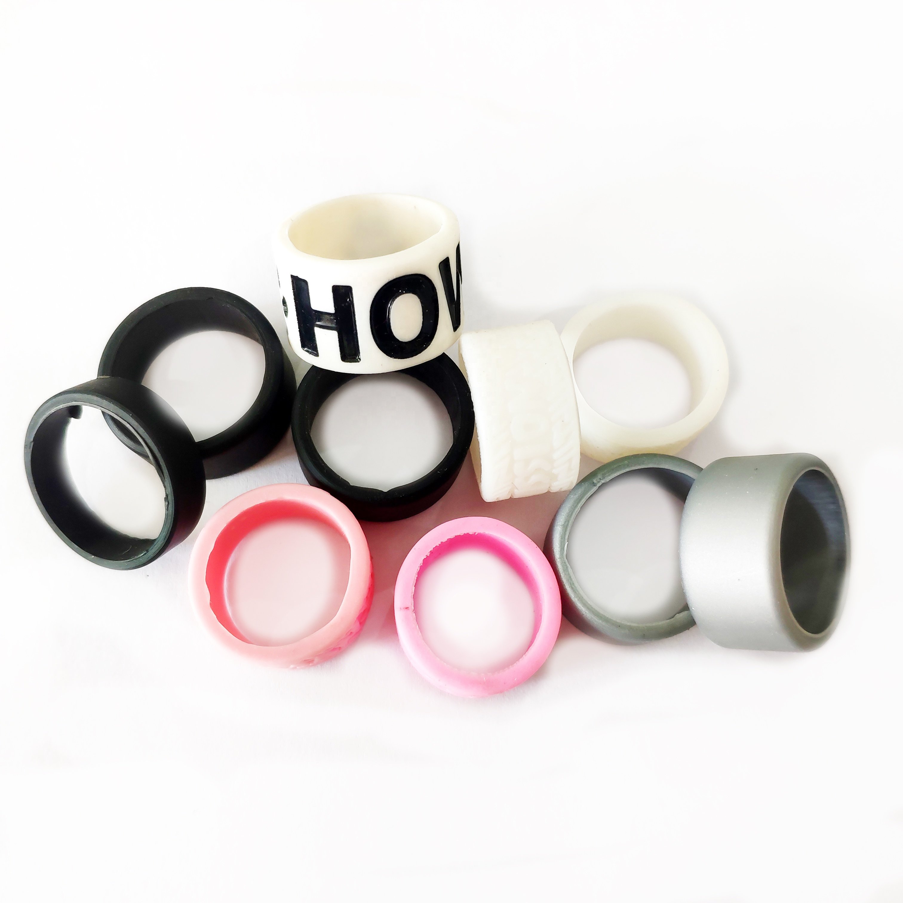 JF Eco-friendly custom promotion silicone rubber wedding ring band protectors bands silicone rings men