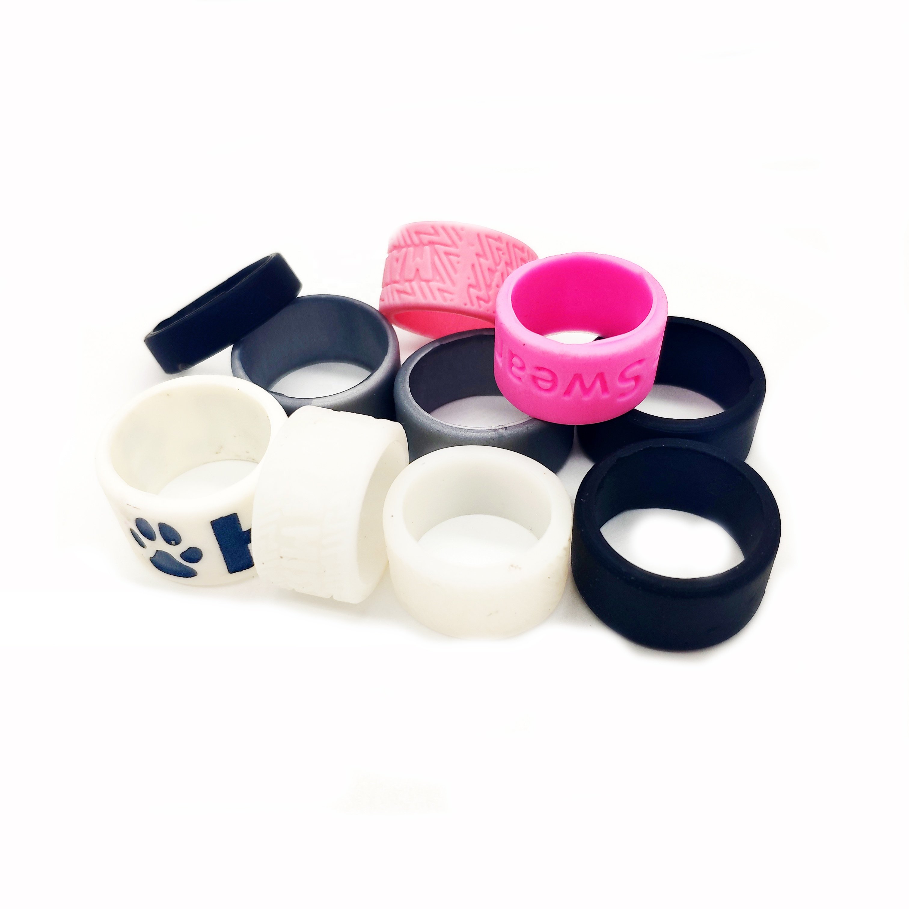 JF Eco-friendly custom promotion silicone rubber wedding ring band protectors bands silicone rings men