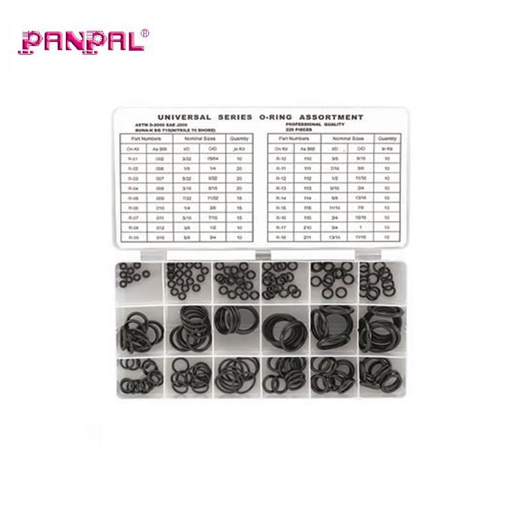 Rubber O Ring 225 Pieces Assortment Kit 18 Sizes Sealing Gasket Washer For Plumbing, Automotive Repair