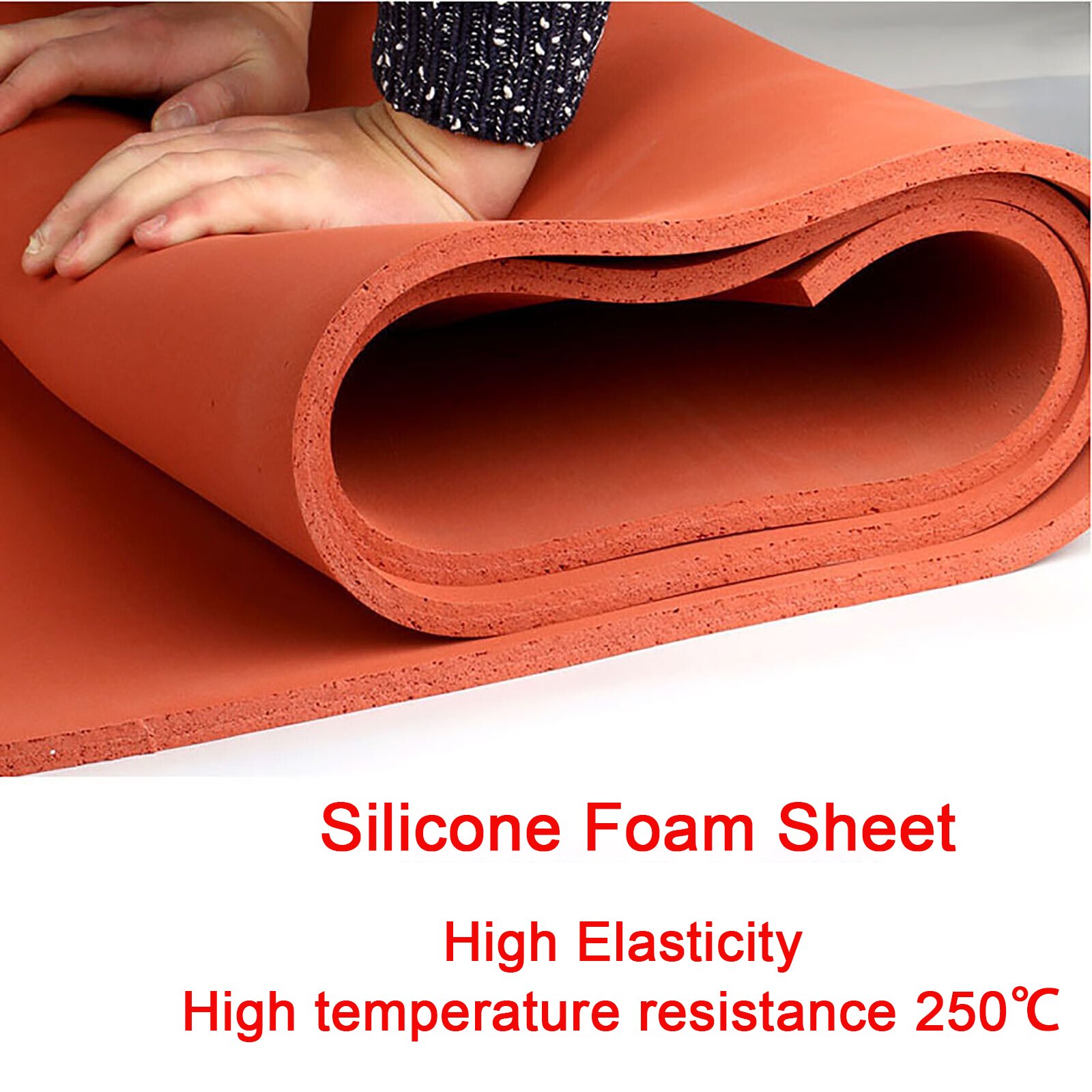 Custom Shape Die Cut Closed Cell Silicone Material High Temperature Resistance Gasket Self Adhesive Silicone Rubber Foam Sheet