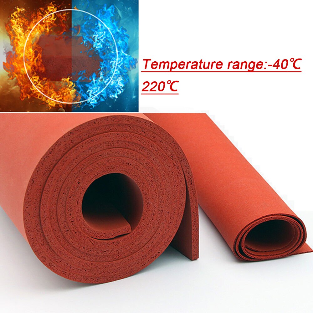 Custom Shape Die Cut Closed Cell Silicone Material High Temperature Resistance Gasket Self Adhesive Silicone Rubber Foam Sheet