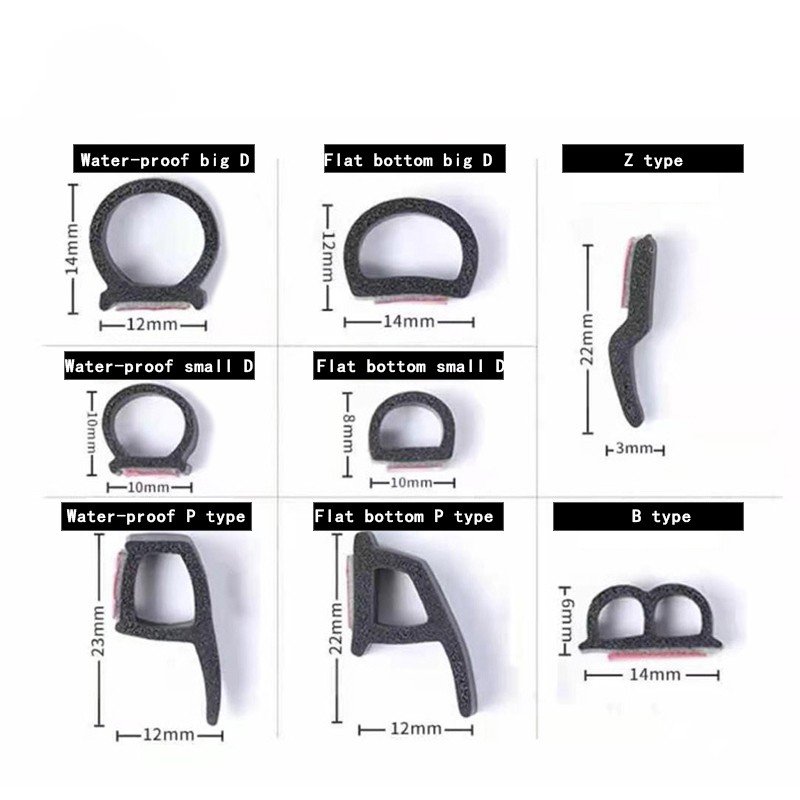 Customized automotive Self Adhesive Rubber Foam Sealing Strip