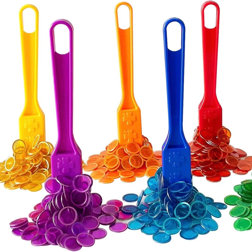 Magnetic Bingo Chip Set - Magnetic Rod With Metal Chips Used For Counting And Sorting Educational Activities Magnet Game