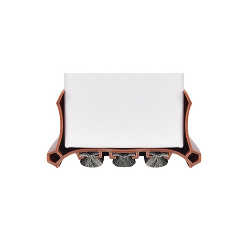 Heavy duty bottom door seal brush strip silicone rubber weather stripping door seal strip brush sweep