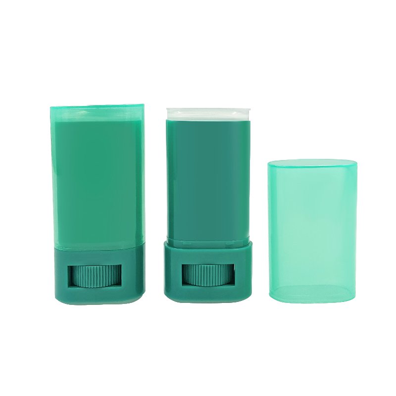 15gm 20gm New Custom plastic flat stick lip balm bottle roll on deodorant cosmetic packaging bottom filling