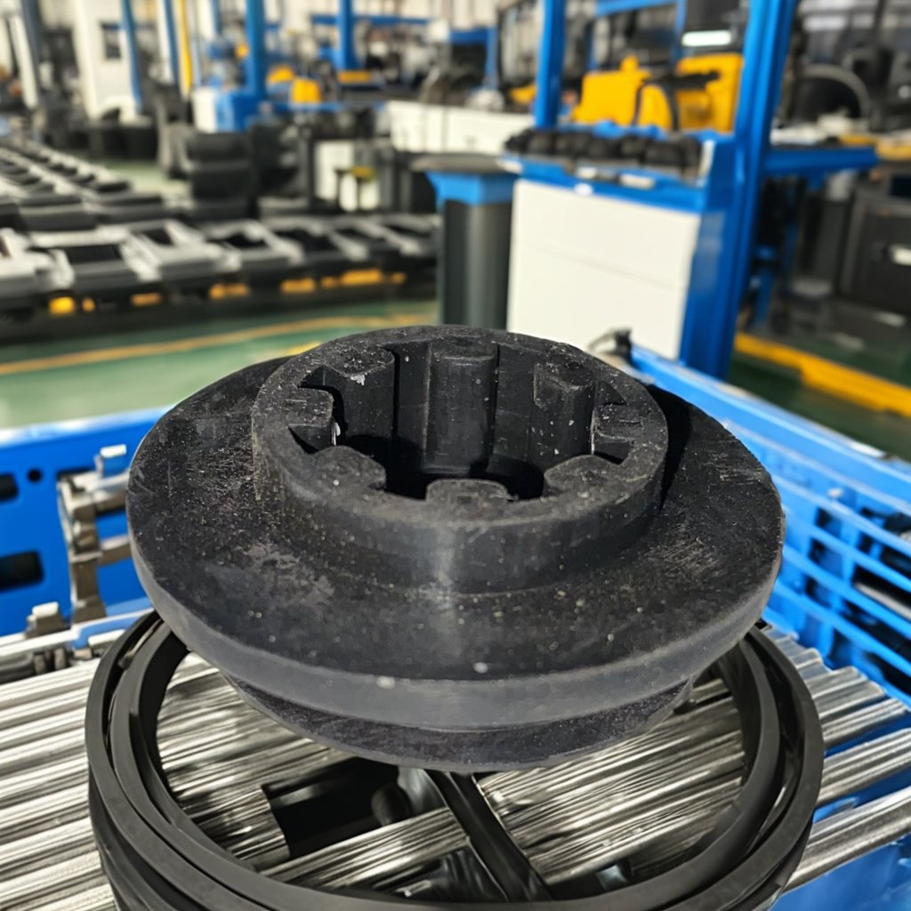 Dual Engine Automotive Rubber Components Water Tank Fixer Including Rubber Sleeve and Pad