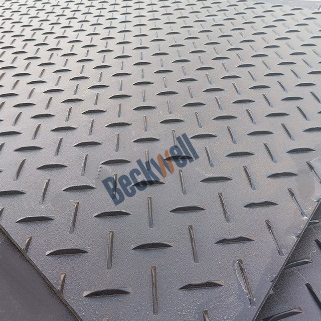 Factory direct Sale HDPE Temporary Trackway Pathway Roadway Access Ground Protection Mats Bold Diamond Cleat Cut to Size