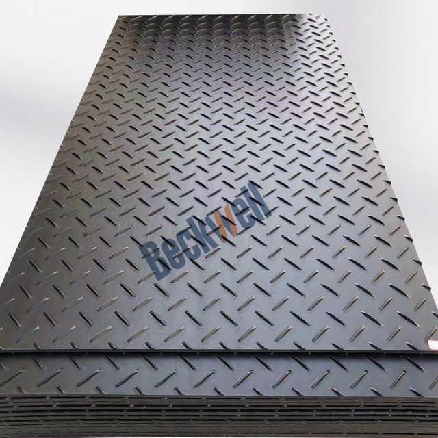 Factory direct Sale HDPE Temporary Trackway Pathway Roadway Access Ground Protection Mats Bold Diamond Cleat Cut to Size
