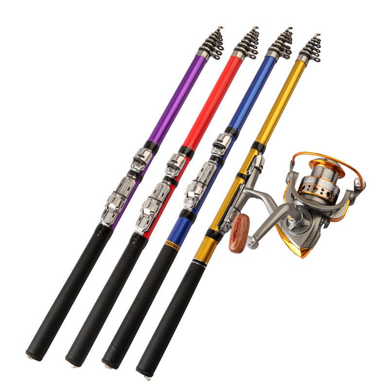 JETSHARK Rock Fishing Rod 1.5m 1.8m 2.1m 2.4m 2.7m 3m Small FRP Soft Tail Portable Telescopic Short Joint Long Rang Fishing Rod