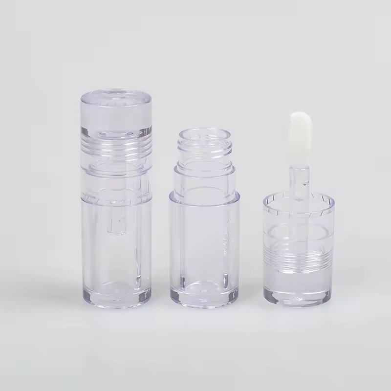 Fully transparent PETG Large Brush Head Large Wand Lip Glaze Lip Gloss Hollow Tube custom logo