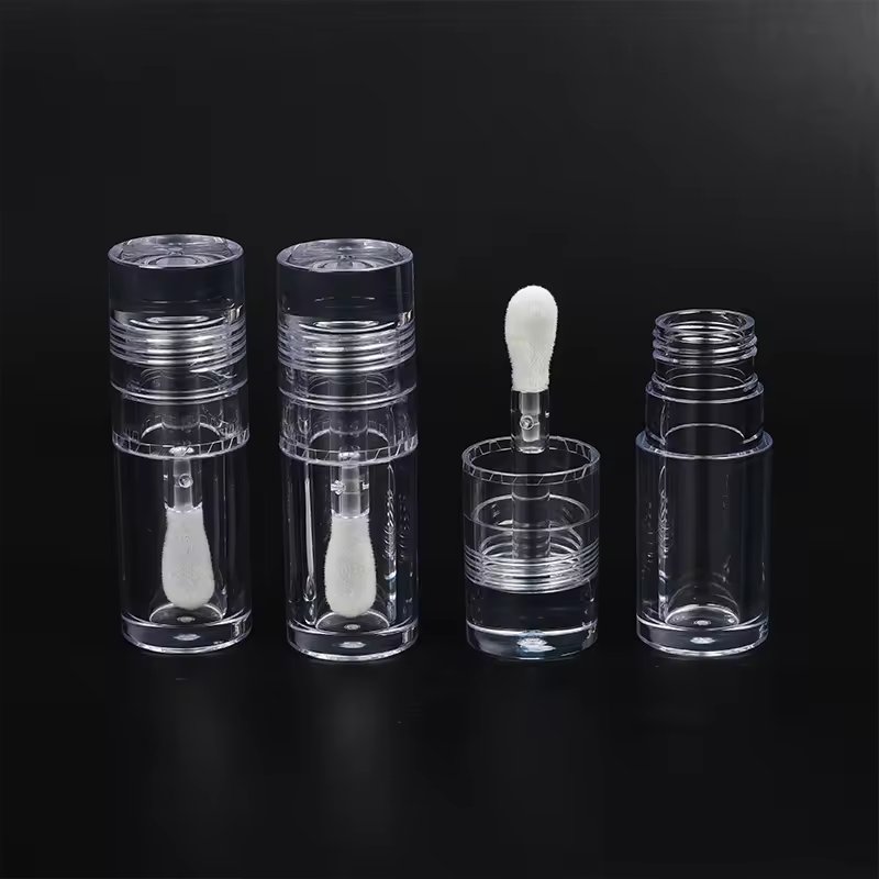 Fully transparent PETG Large Brush Head Large Wand Lip Glaze Lip Gloss Hollow Tube custom logo