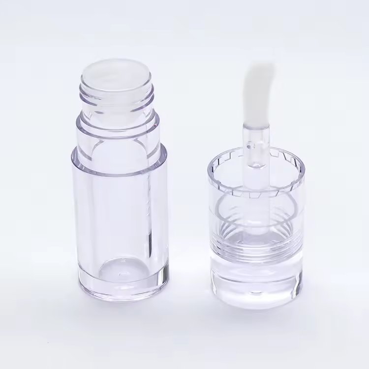 Fully transparent PETG Large Brush Head Large Wand Lip Glaze Lip Gloss Hollow Tube custom logo