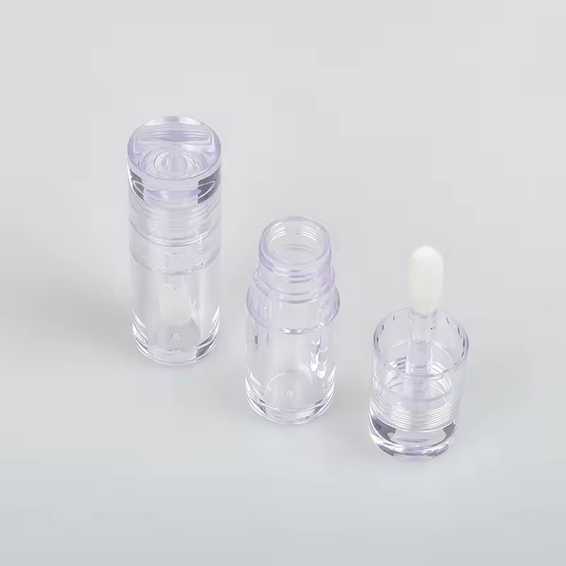 Fully transparent PETG Large Brush Head Large Wand Lip Glaze Lip Gloss Hollow Tube custom logo
