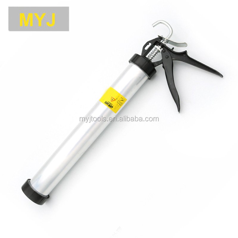 Caulking Gun Glass Ware Aluminum Tube Sealant Silver Sausage Silicone Installation 600 Ml DIY OEM Construction Building Manual