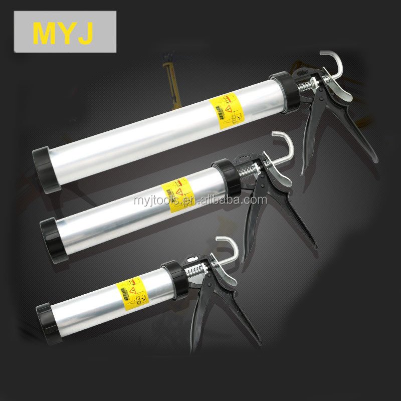 Caulking Gun Glass Ware Aluminum Tube Sealant Silver Sausage Silicone Installation 600 Ml DIY OEM Construction Building Manual