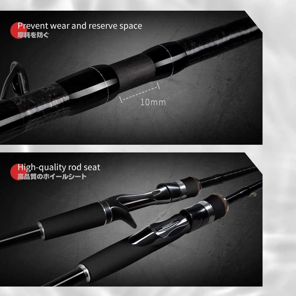 Hunthouse Wholesale 1.96m/ 2.01m/2.13m Top FUJI Guides High Carbon Fiber Spinning Casting Fishing Rod