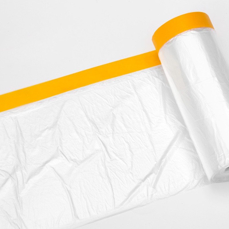 Transparent Pre-taped Masking Film Protection Covering Cloth Tape Automotive Covering Painting Paint Masking drape and tape