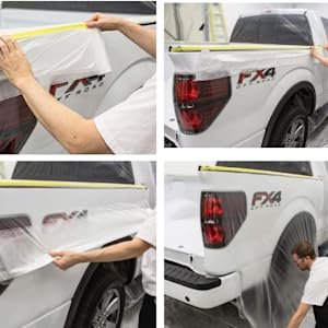 Transparent Pre-taped Masking Film Protection Covering Cloth Tape Automotive Covering Painting Paint Masking drape and tape