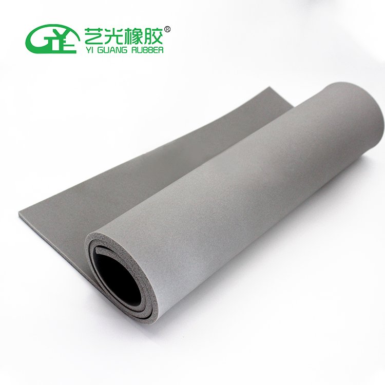 Grey color smooth surface water proof silicone foam sponge rubber sheet roll for industrial and mining